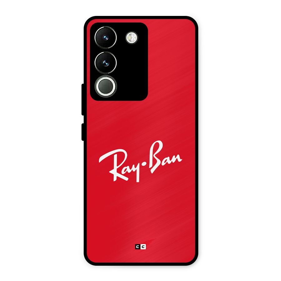 Luxury Red Metal Back Case for Vivo Y200