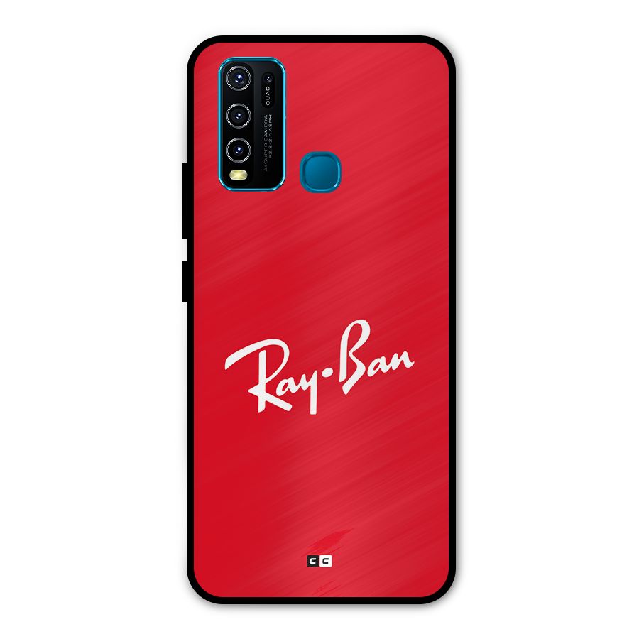 Luxury Red Metal Back Case for Vivo Y50