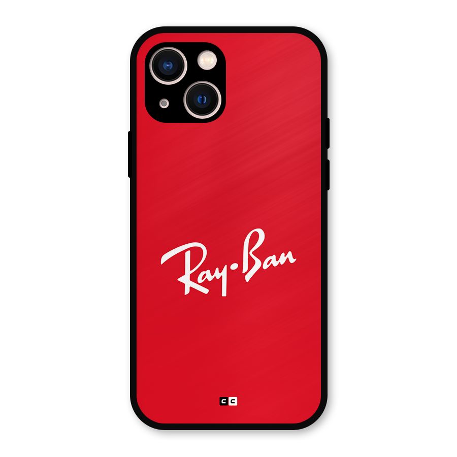 Luxury Red Metal Back Case for iPhone 13