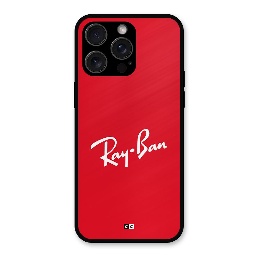 Luxury Red Metal Back Case for iPhone 15 Pro Max