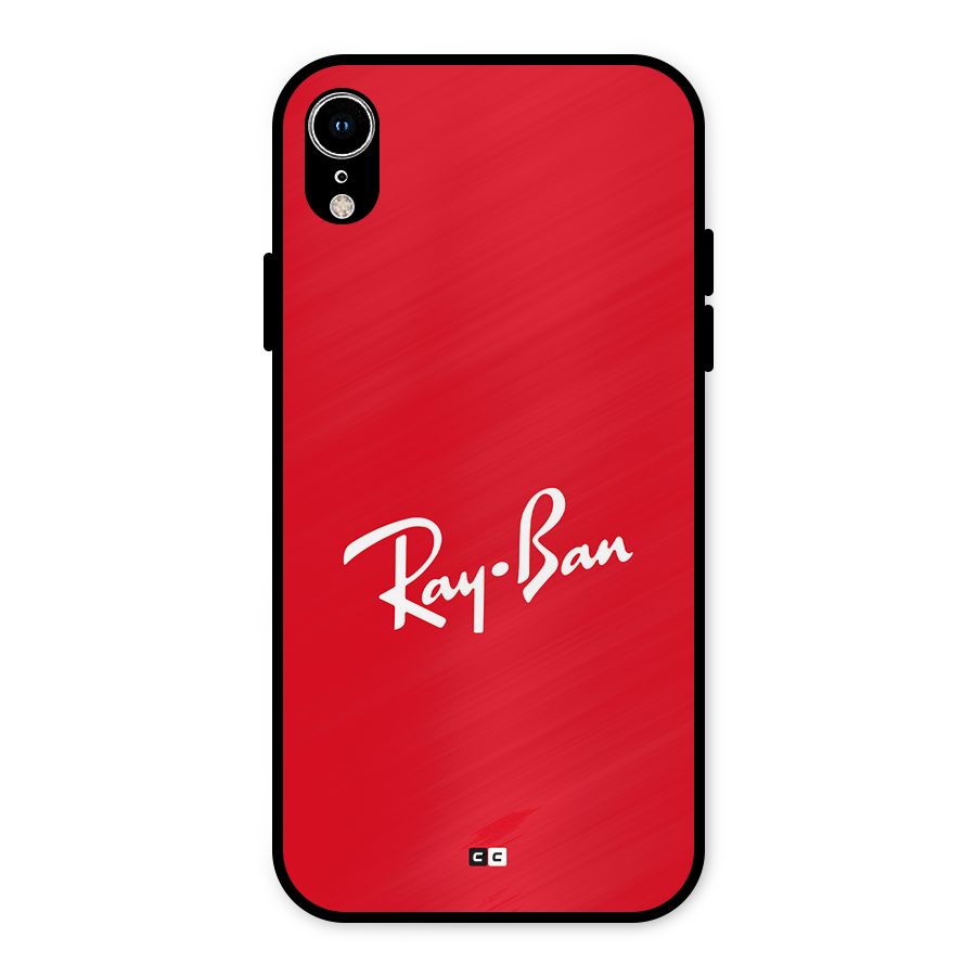 Luxury Red Metal Back Case for iPhone XR