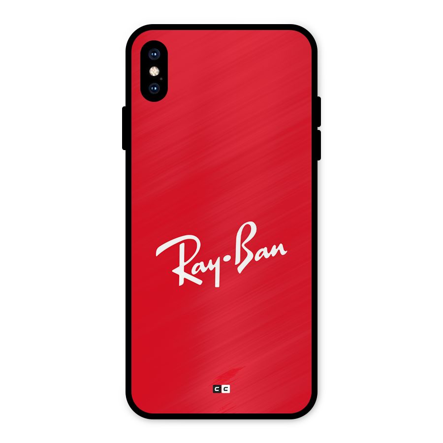 Luxury Red Metal Back Case for iPhone XS Max