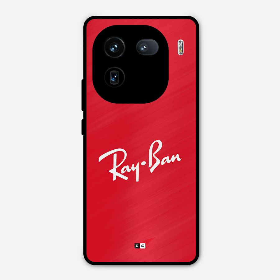 Luxury Red Metal Back Case for iQOO 12