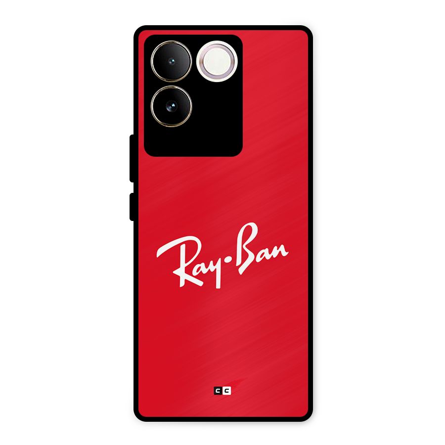 Luxury Red Metal Back Case for iQOO Z7 Pro