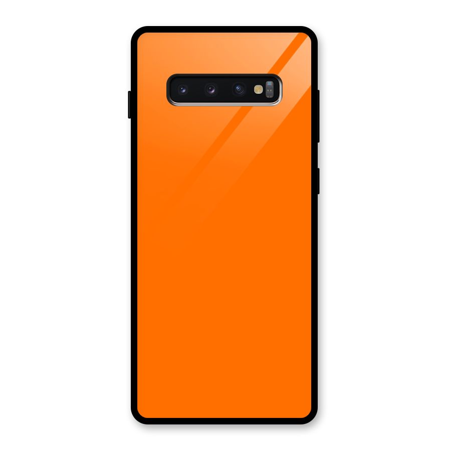 Mac Orange Glass Back Case for Galaxy S10 Plus