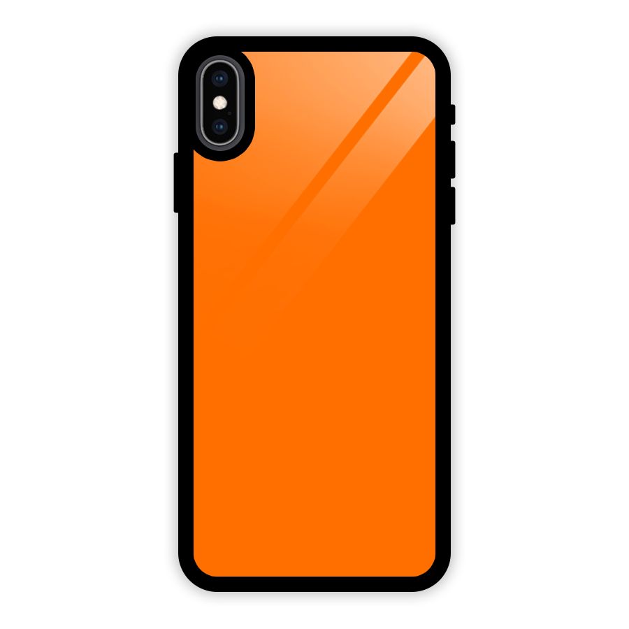 Mac Orange Glass Back Case for iPhone XS Max