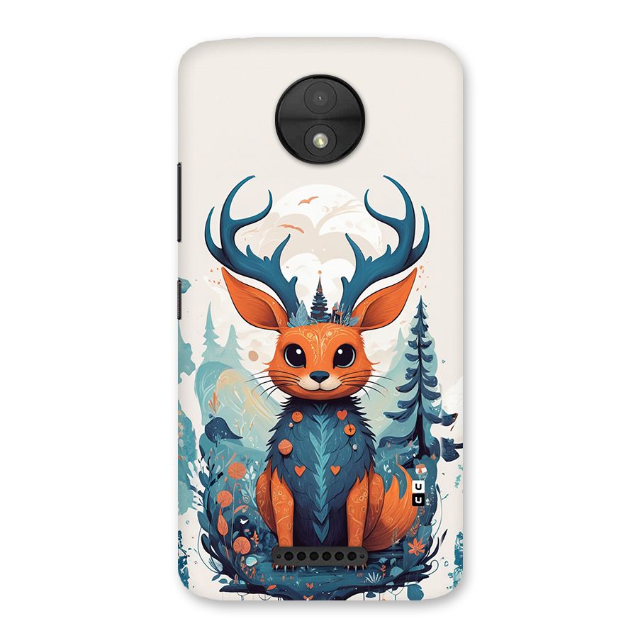 Magestic Animal Back Case for Moto C