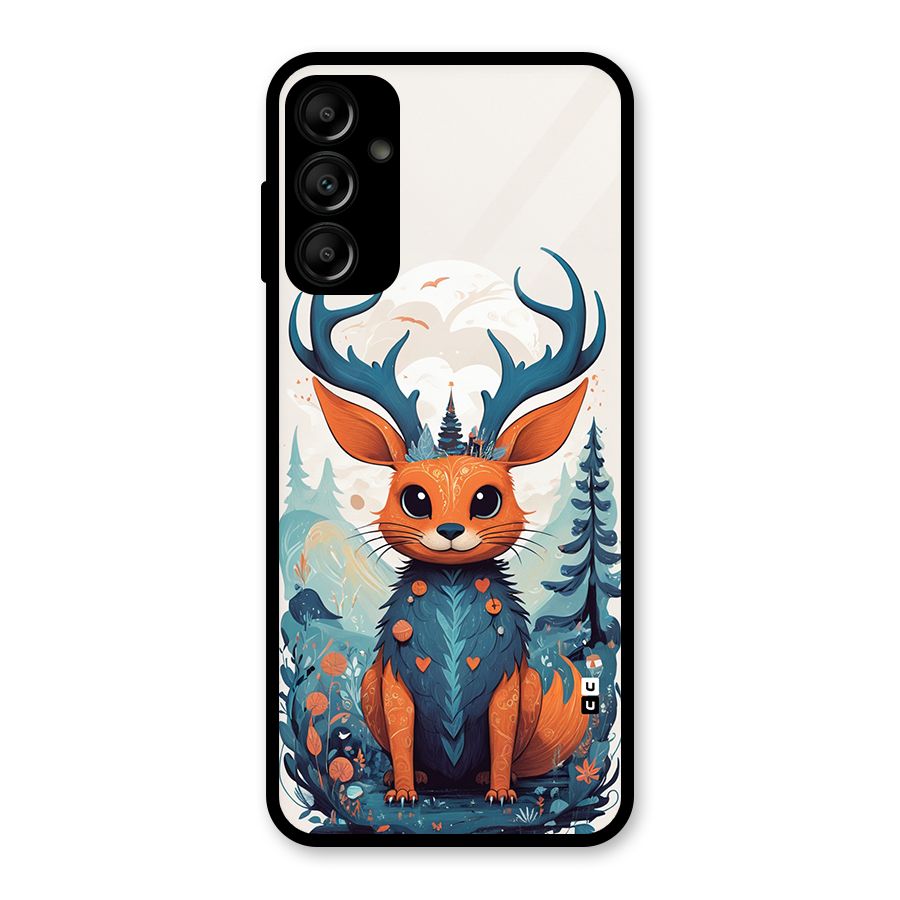 Magestic Animal Glass Back Case for Galaxy A14 5G
