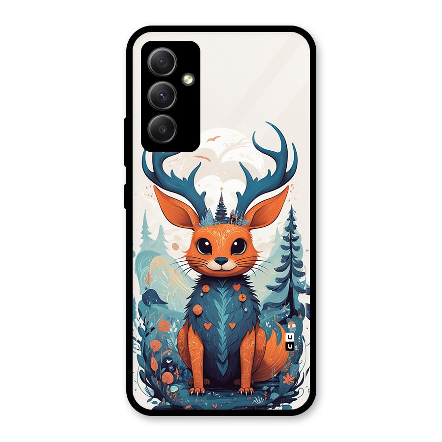 Magestic Animal Glass Back Case for Galaxy A34