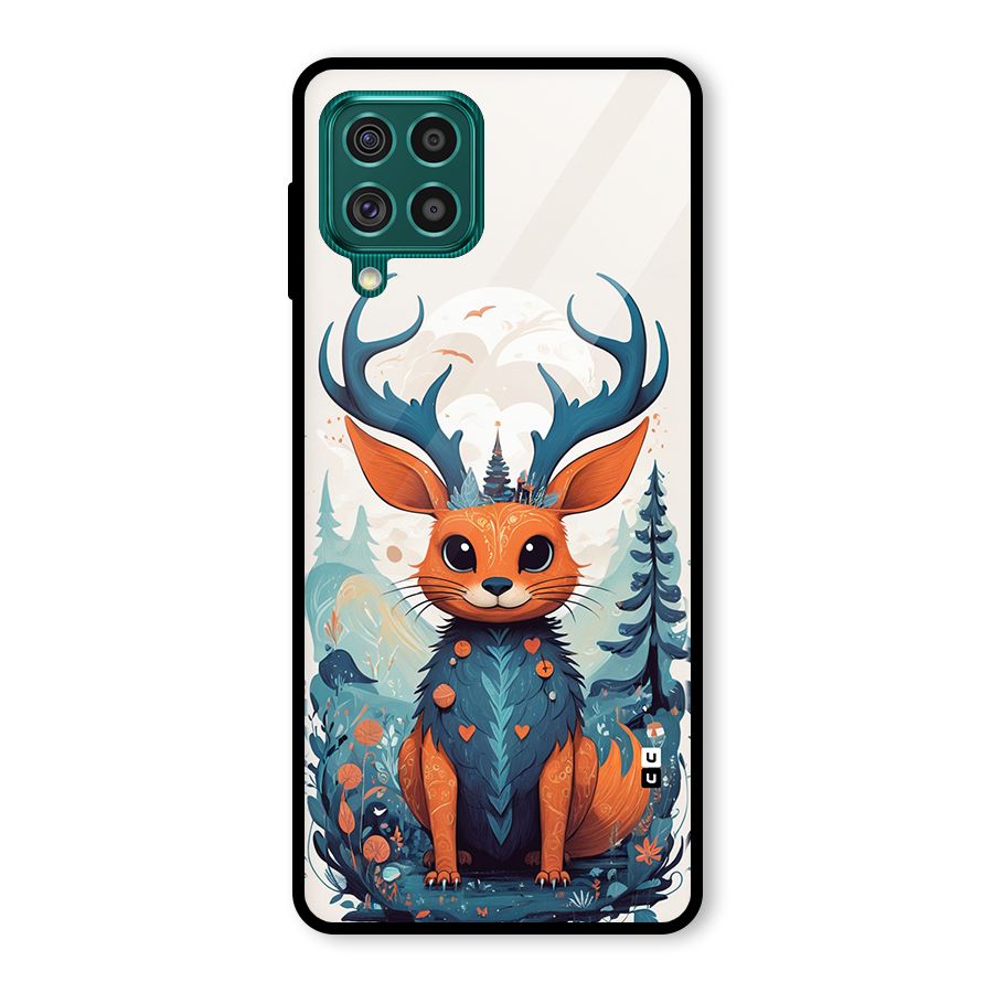 Magestic Animal Glass Back Case for Galaxy F62