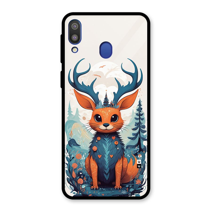 Magestic Animal Glass Back Case for Galaxy M20