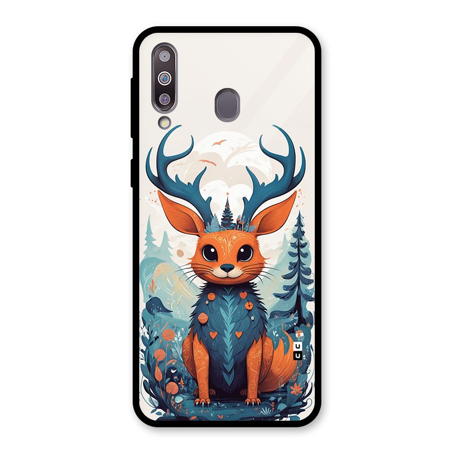 Magestic Animal Glass Back Case for Galaxy M30
