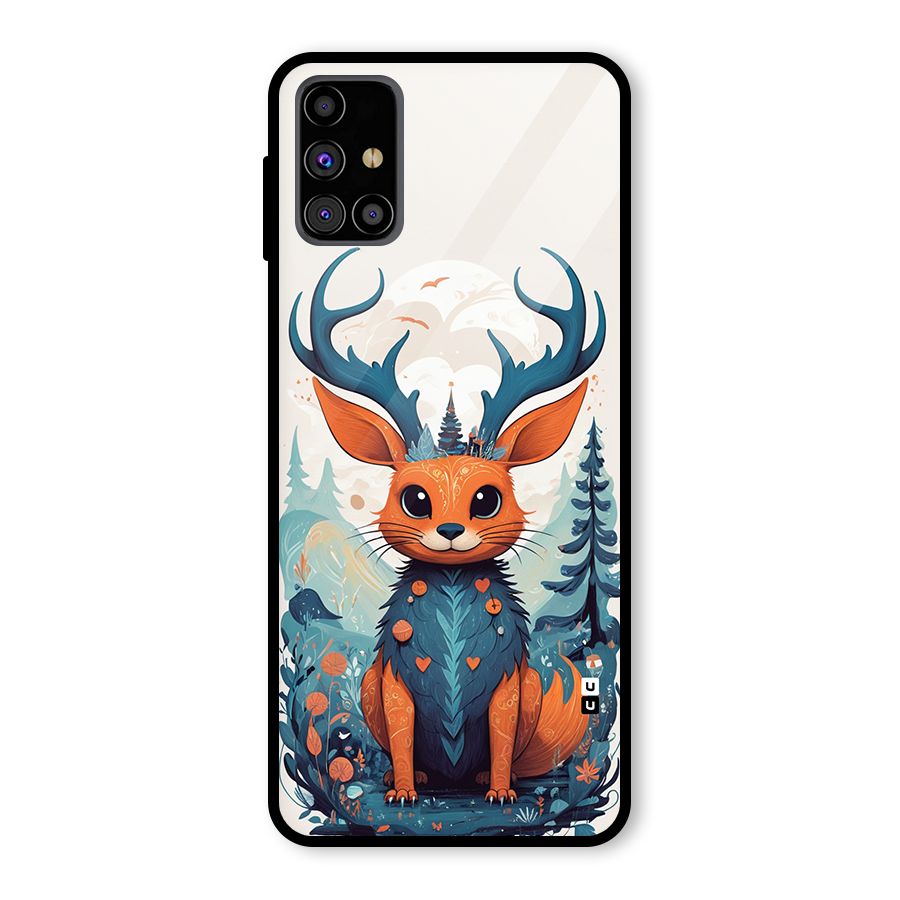 Magestic Animal Glass Back Case for Galaxy M31s