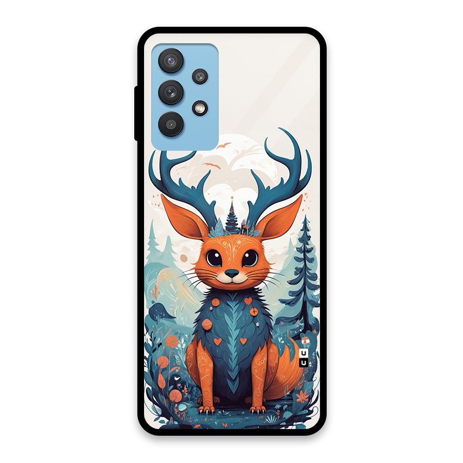 Magestic Animal Glass Back Case for Galaxy M32 5G