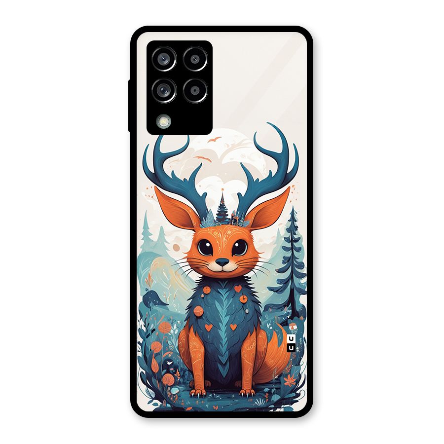 Magestic Animal Glass Back Case for Galaxy M53 5G