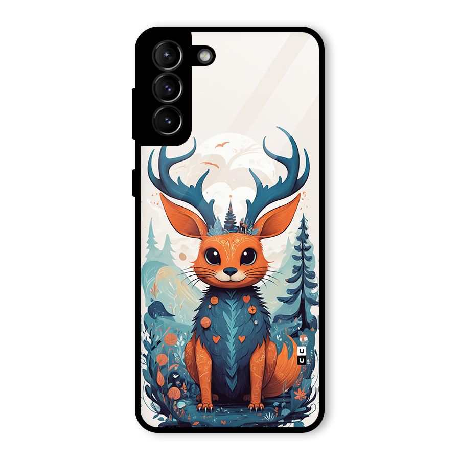 Magestic Animal Glass Back Case for Galaxy S21 Plus