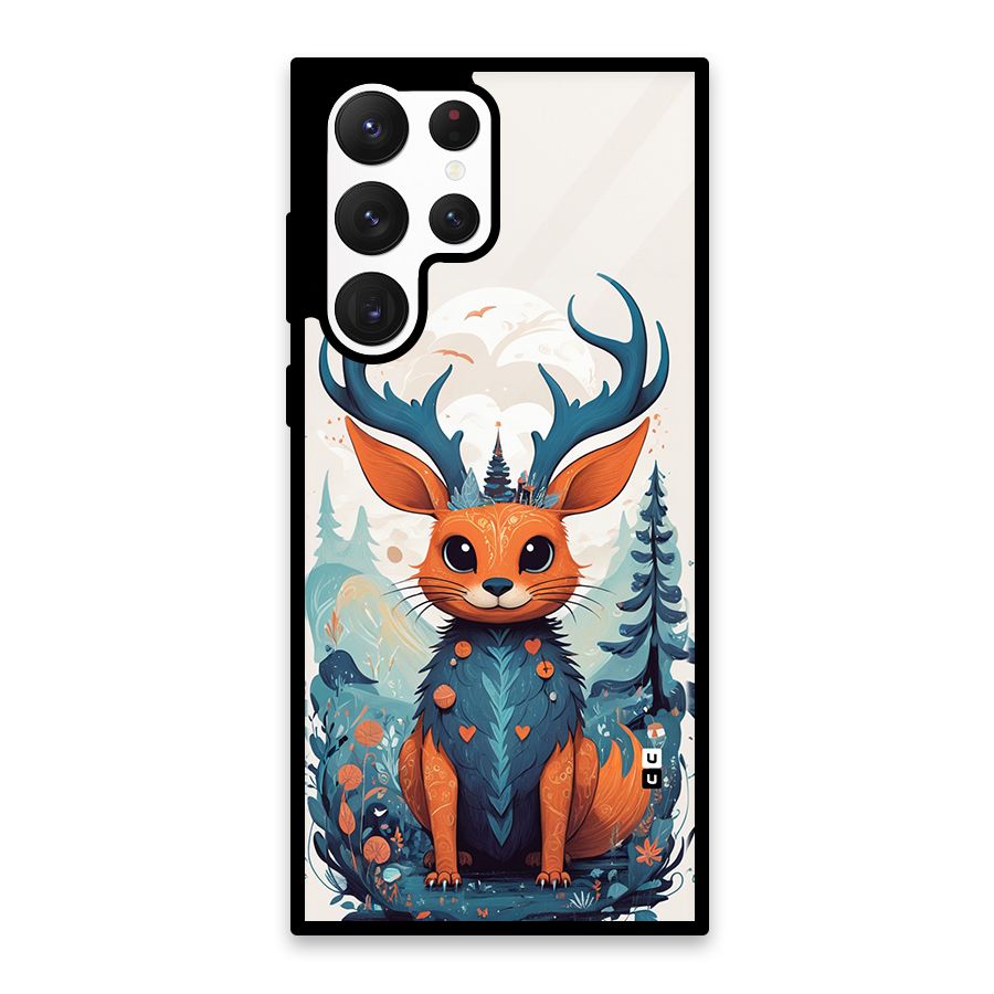 Magestic Animal Glass Back Case for Galaxy S22 Ultra 5G