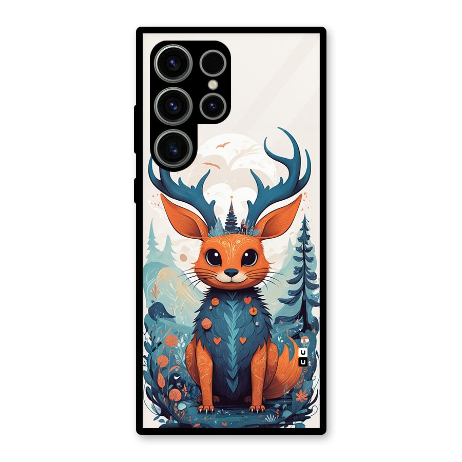 Magestic Animal Glass Back Case for Galaxy S23 Ultra