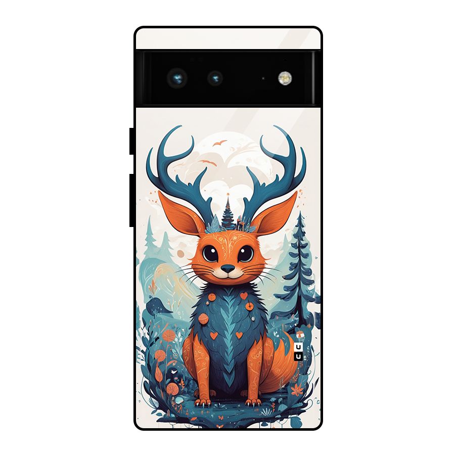 Magestic Animal Glass Back Case for Google Pixel 6