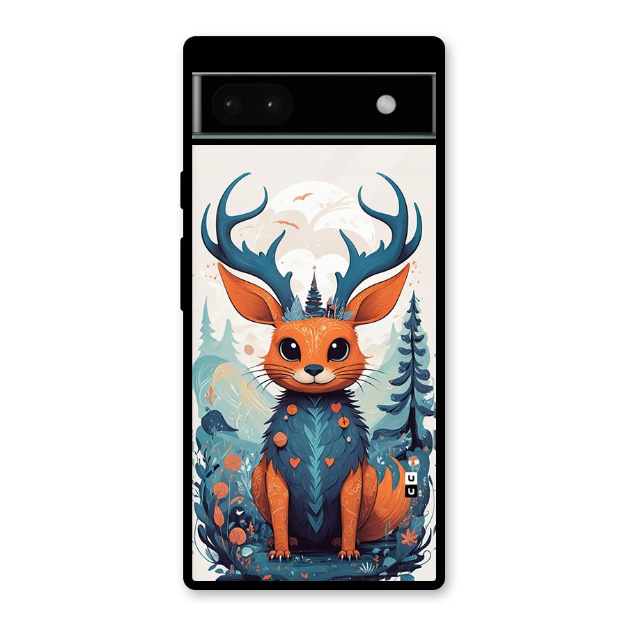 Magestic Animal Glass Back Case for Google Pixel 6a