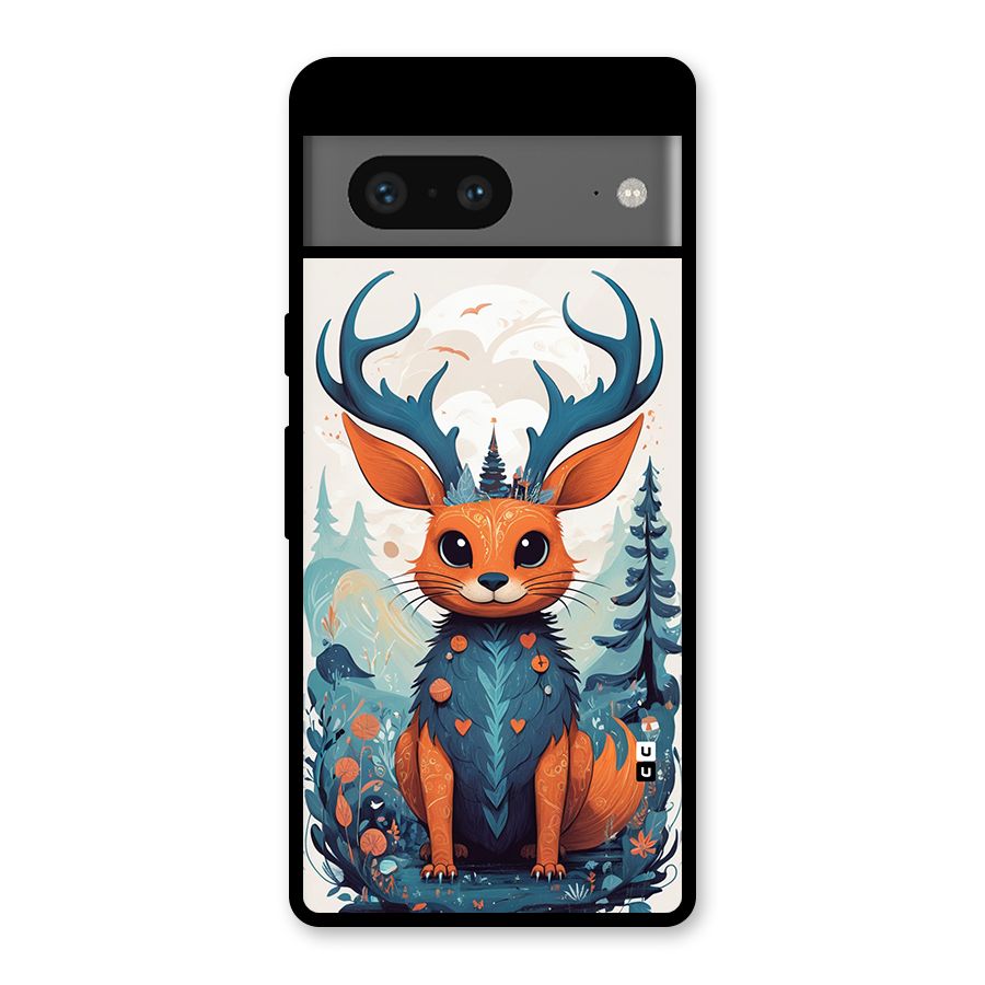 Magestic Animal Glass Back Case for Google Pixel 7