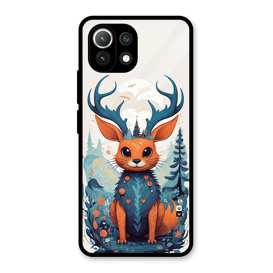 Magestic Animal Glass Back Case for Mi 11 Lite NE 5G