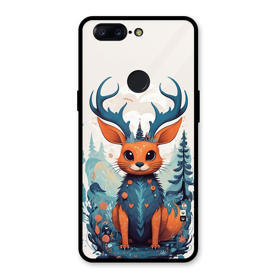 Magestic Animal Glass Back Case for OnePlus 5T