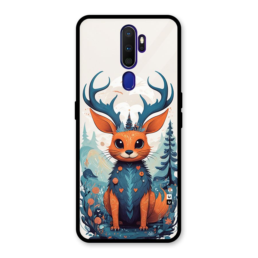 Magestic Animal Glass Back Case for Oppo A9 (2020)