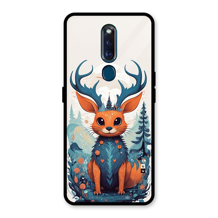 Magestic Animal Glass Back Case for Oppo F11 Pro