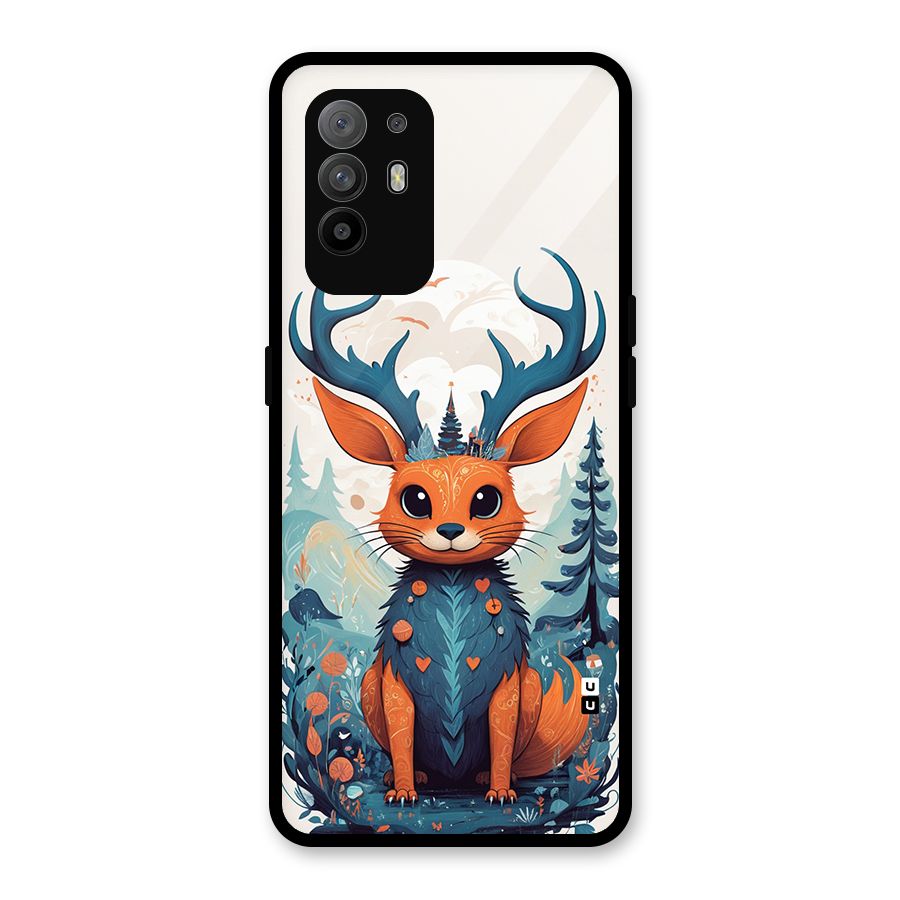 Magestic Animal Glass Back Case for Oppo F19 Pro Plus 5G