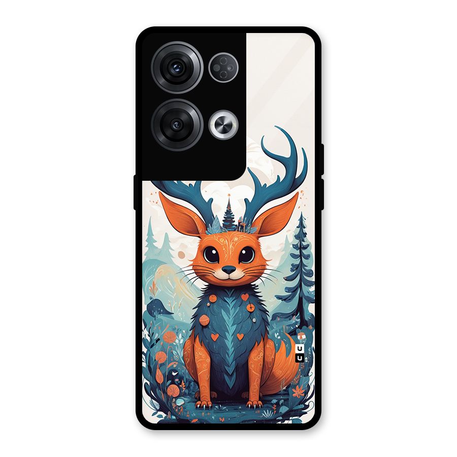 Magestic Animal Glass Back Case for Oppo Reno8 Pro 5G