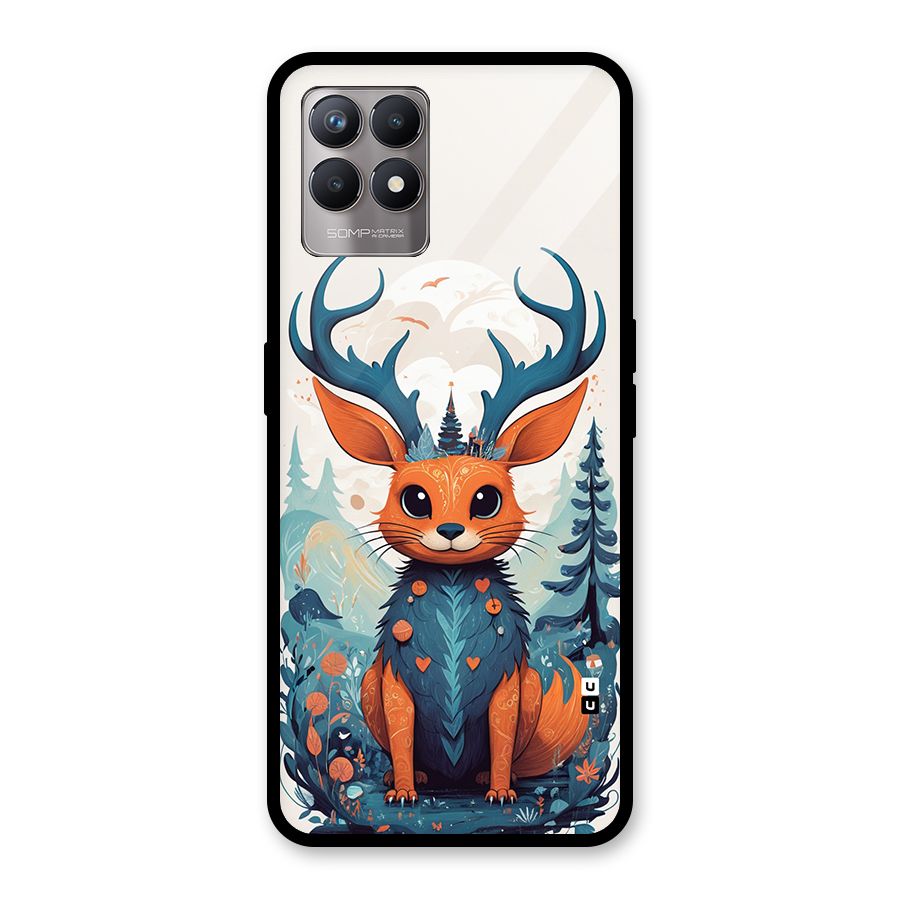 Magestic Animal Glass Back Case for Realme 8i