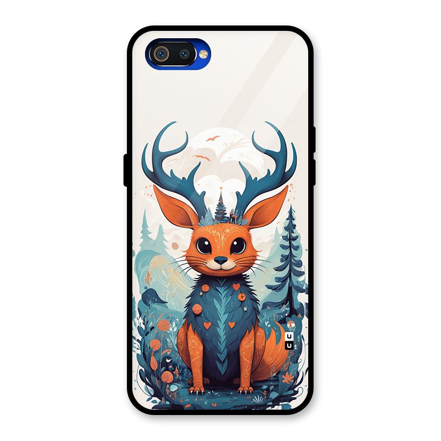 Magestic Animal Glass Back Case for Realme C2