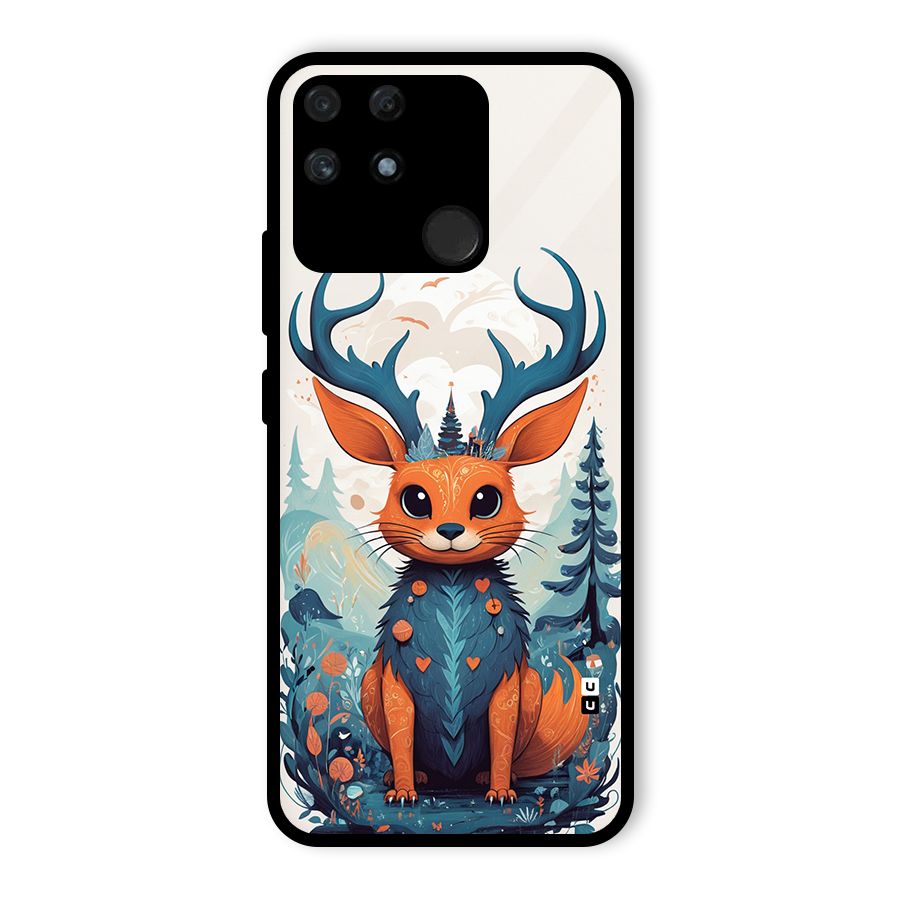 Magestic Animal Glass Back Case for Realme Narzo 50A