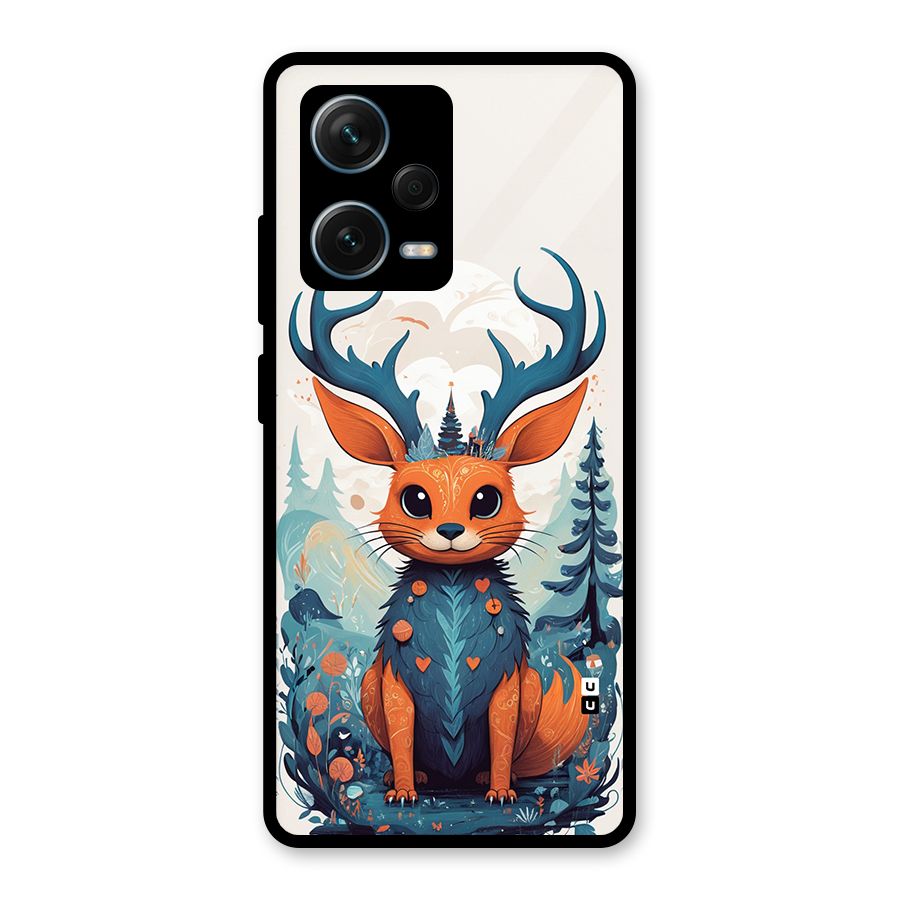 Magestic Animal Glass Back Case for Redmi Note 12 Pro Plus 5G
