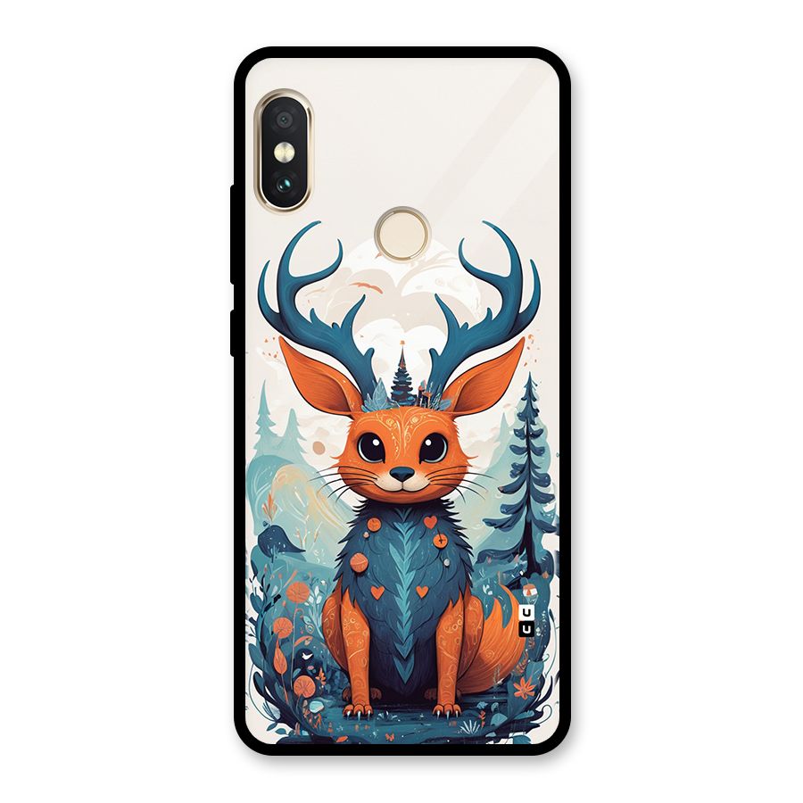 Magestic Animal Glass Back Case for Redmi Note 5 Pro