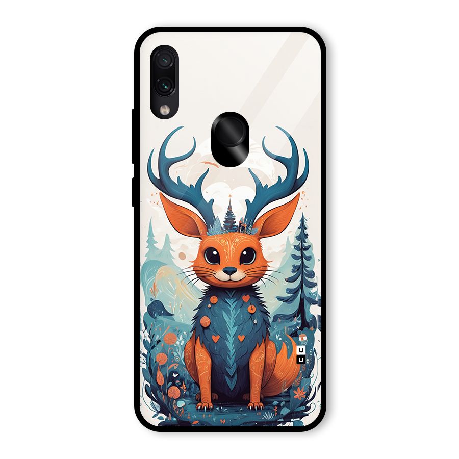 Magestic Animal Glass Back Case for Redmi Note 7 Pro
