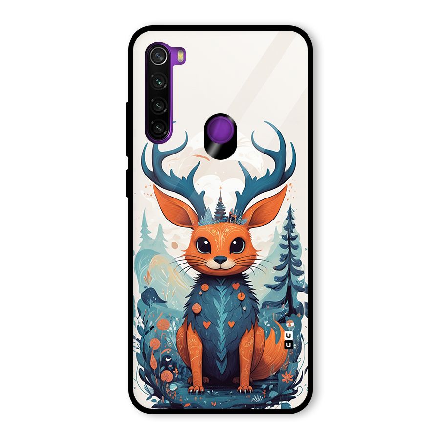 Magestic Animal Glass Back Case for Redmi Note 8