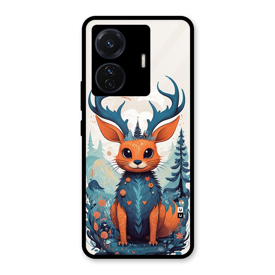 Magestic Animal Glass Back Case for Vivo T1 Pro