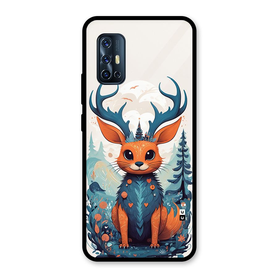Magestic Animal Glass Back Case for Vivo V17
