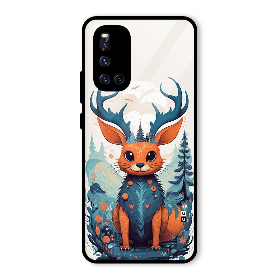 Magestic Animal Glass Back Case for Vivo V19