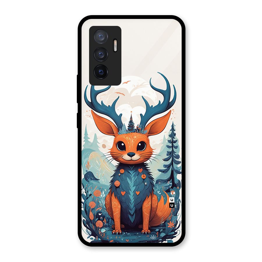 Magestic Animal Glass Back Case for Vivo V23e