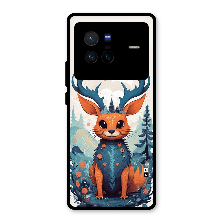 Magestic Animal Glass Back Case for Vivo X80