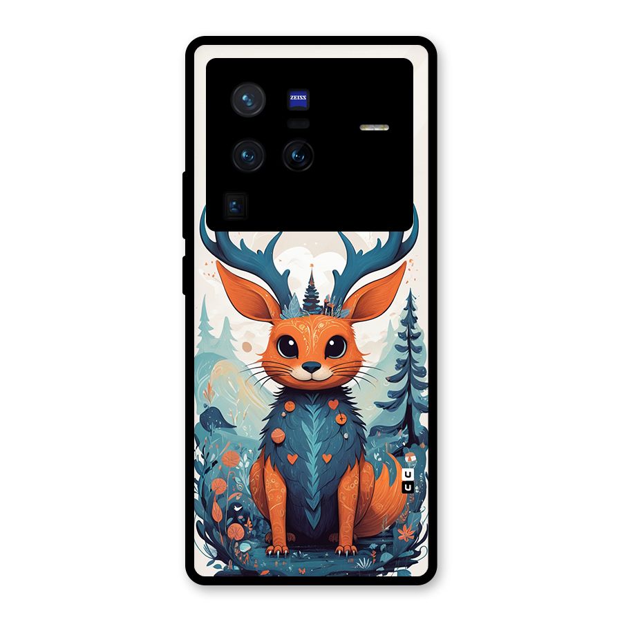 Magestic Animal Glass Back Case for Vivo X80 Pro