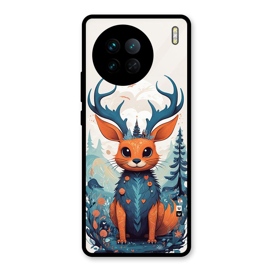 Magestic Animal Glass Back Case for Vivo X90