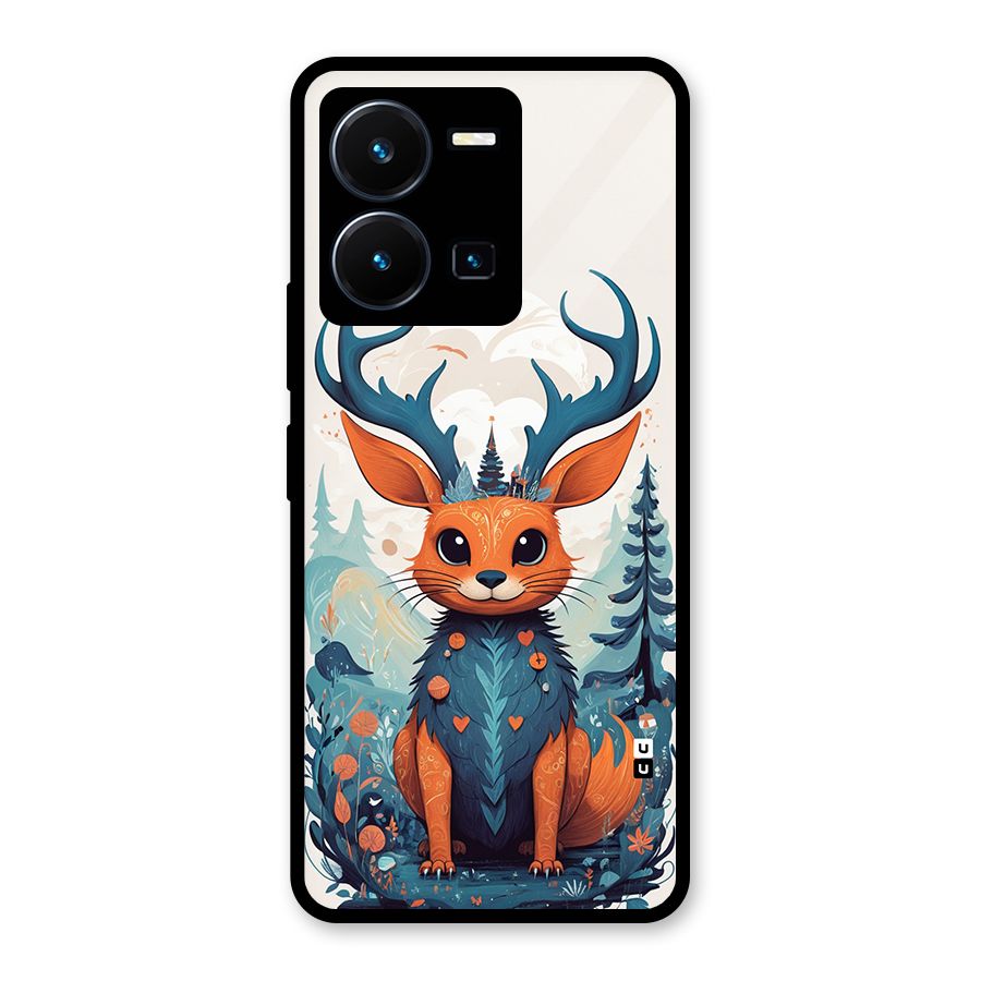 Magestic Animal Glass Back Case for Vivo Y35