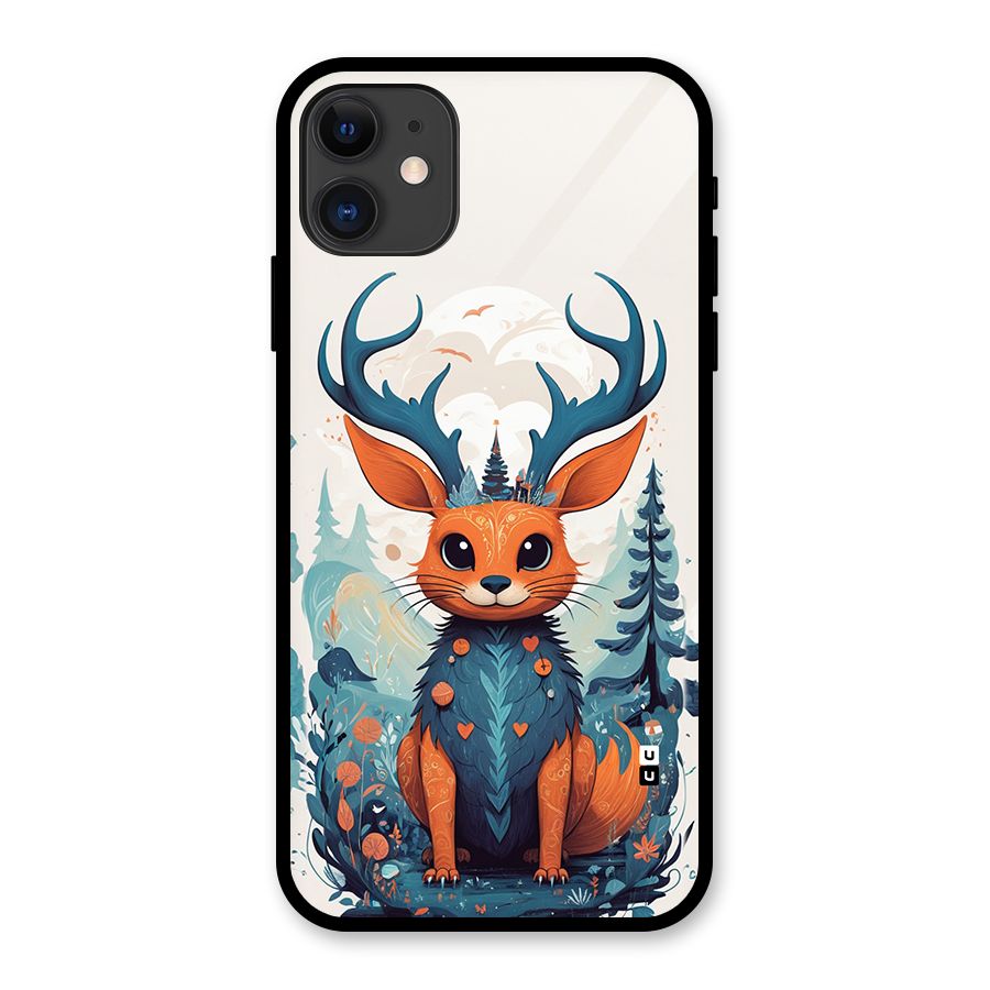 Magestic Animal Glass Back Case for iPhone 11