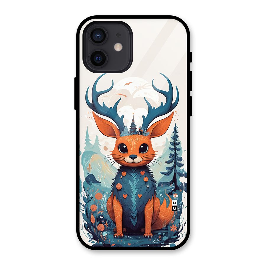 Magestic Animal Glass Back Case for iPhone 12