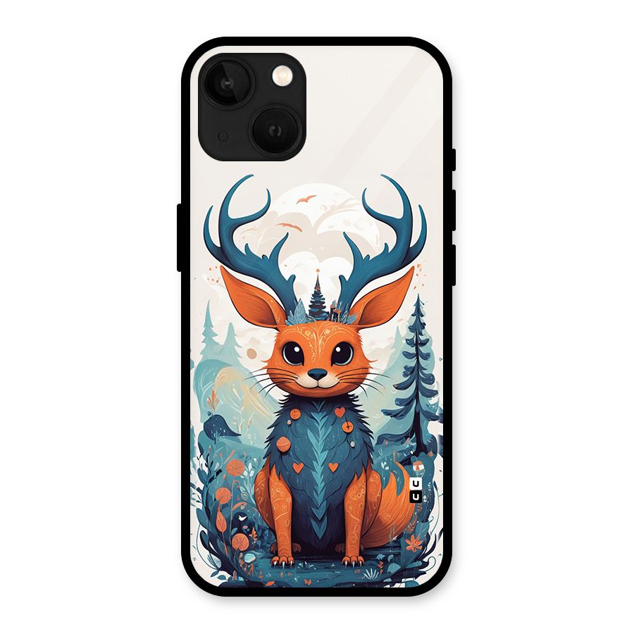 Magestic Animal Glass Back Case for iPhone 13
