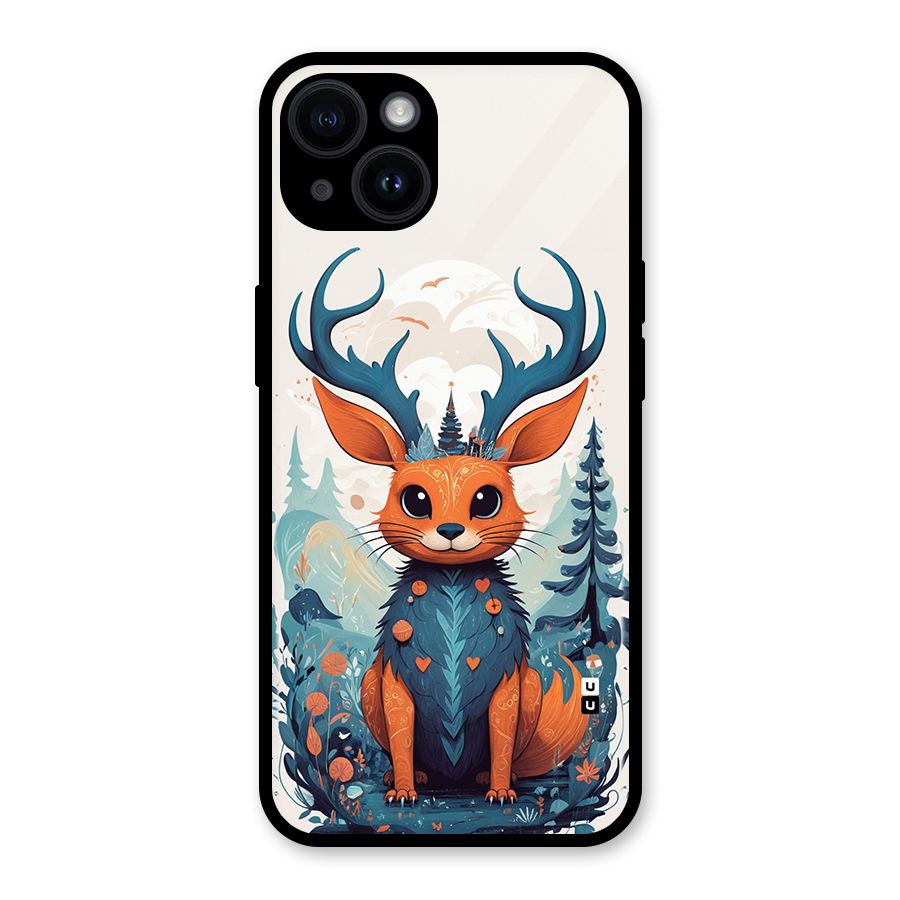 Magestic Animal Glass Back Case for iPhone 14